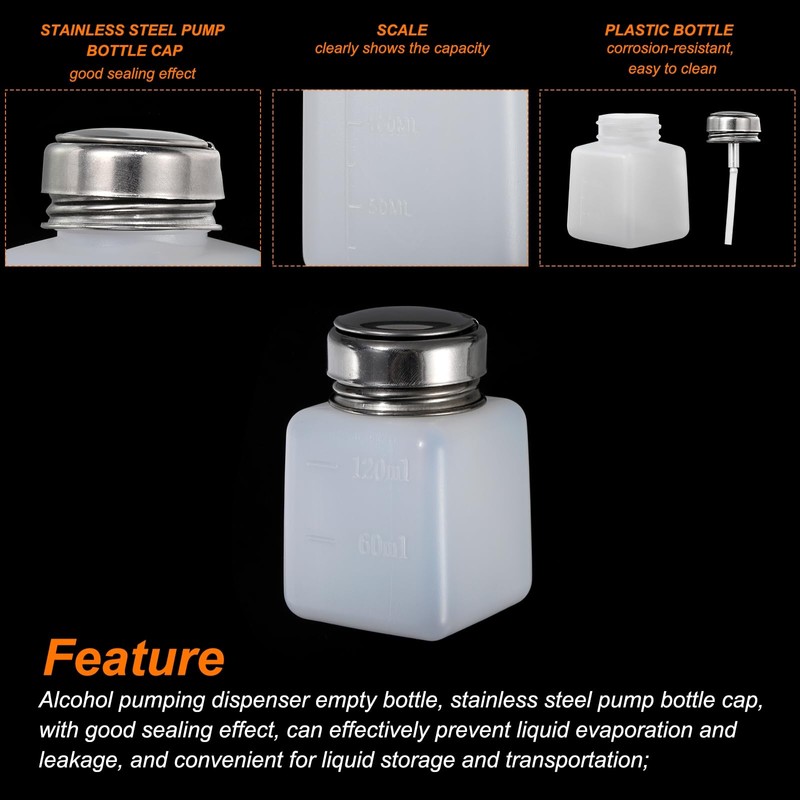 sourcing map Pack of 8 4 oz/120 ml Alcohol Press