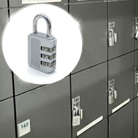 Medium Silver 3-Digit Dial Combination Lock Dial Lock 2ea