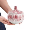 Acaino Ceramic Garlic Pot Garlic Storage with Lid and Ventilation
