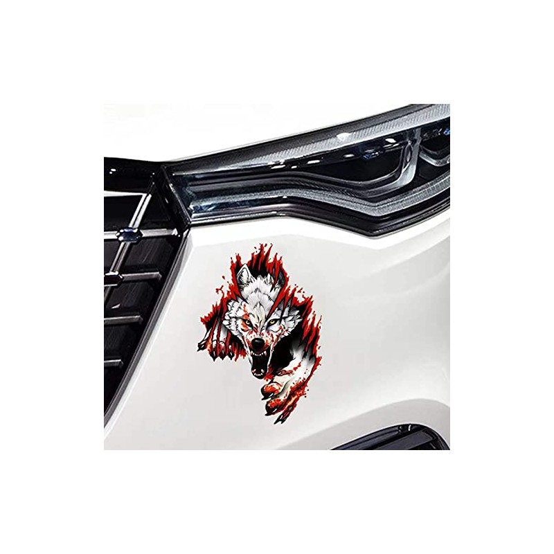 3D Wolf Head Sticker Wolf