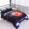 Wowelife Basketball Bedding 3D Basketball Comforter Set Twin Fire Black