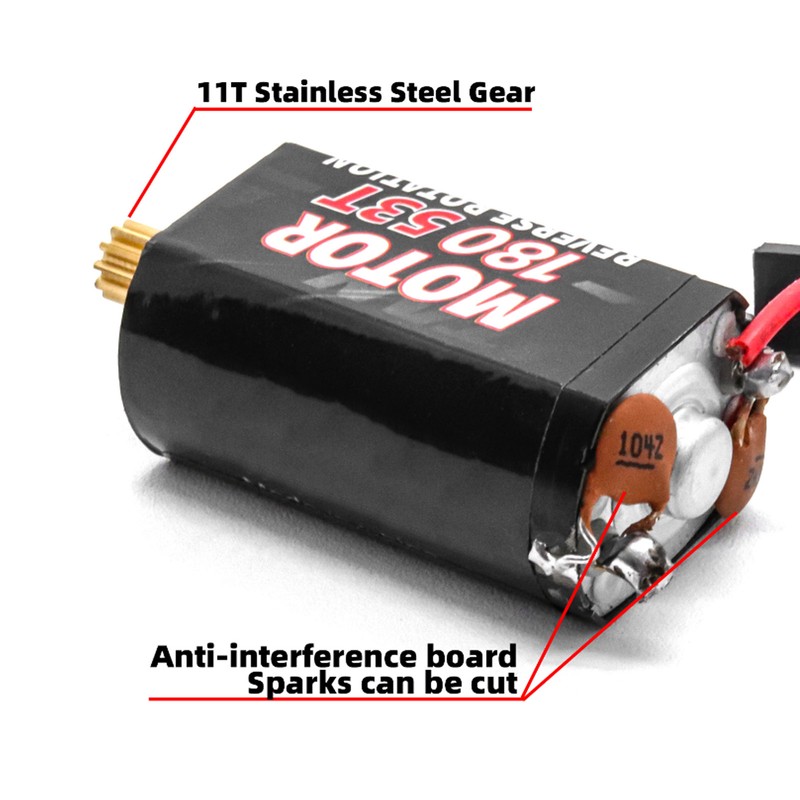 Brushed 53T Motor 180 Brushed Large Torque Motor for Traxxas