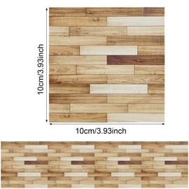 Cayway 12 PCS Self-Adhesive Wall Cladding Miniatur Floor Tiles Mini DIY Floorboards for Mini House (Style G)