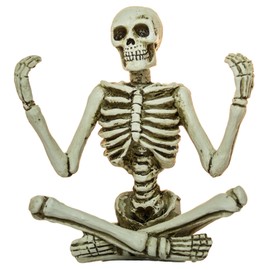Meditation Zen Skeleton Figurine in Meditation Pose