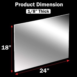 CALPALMY (2 Pack) 1/8" Thick Clear Acrylic Sheets - 18" x 24" Pre-Cut Plexiglass Sheets for Craft Projects, Signs, Display Cases, Sneeze Guard and More - Cut with Engraver, Power Saw or Hand Tools