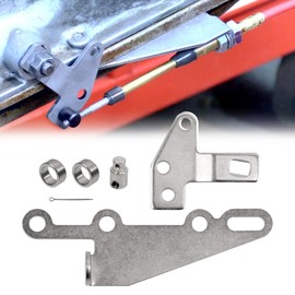 RYANSTAR RACING 35498 - Kit de palanca de cambio de cable de transmisión automática compatible con GM TH400, TH350, TH250, 200-4R, 700R4, 4L60E, 4L80E, 4L85E (plata)