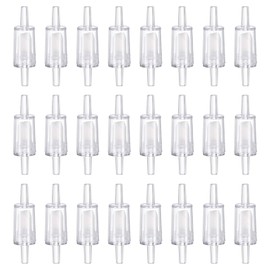 M METERXITY 24-Pack Aquarium Air Check Valve, Plastic One Way Non-Return Valves Air Valve Air Tubing Accessories Air Pump Accessories for 3/16" Airline Tubing Fish Tank [Clear White]