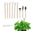 6PCS Electroculture Plant Stakes 10 Inch Natural Wood Stake Wrapped