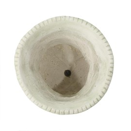 Pemberly Row Outdoor Cast Stone Garden Urn Planter in White Moss