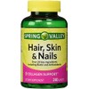 Spring Valley - Hair, Skin & Nails, Biotin-Collagen-Gelatin, 240 Caplets