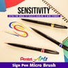 Pentel Arts Sign Pen Micro Brush, Assorted Ink, (A/B/C/D/E/G) 6-pk