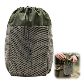 YIBOBO 2Pcs Saddle Hunting Storage Bags, Mesh Hunting Dump Pouch with Drawstring Closure, Easily Attaches to Any Saddle, Hunt Accessories (2)