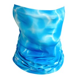 GOT Sports UPF 50+ Fishing Neck Gaiter - UV Face Mask Sun Protection for Men & Women - Camo SPF Face Cover Gator - Fishing, Hunting, Hiking (Aqua Blue)
