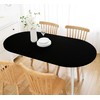 Wolkemer Fitted Oval Tablecloth Spandex Stretch Black Cocktail Table Cover
