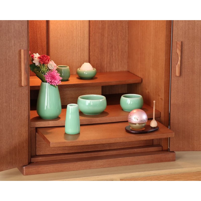 Pottery Buddhist Tools "Momiji", Set of 6, Perfect for Mini
