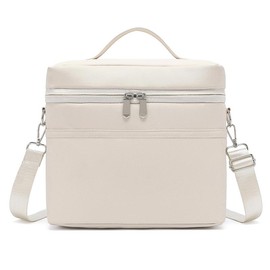 Insulated Lunch Bag for Women Adult Lunch Box Lightweight Waterproof Lunchbox Soft Cooler Reusable Lunch Bags for Work - Color: Blue