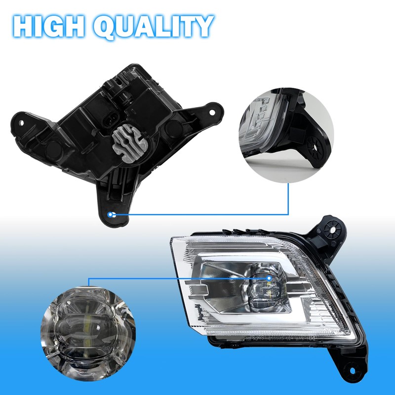 LED Fog Light Compatible With 2019-2023 Chevy Silverado 1500 2020-2023