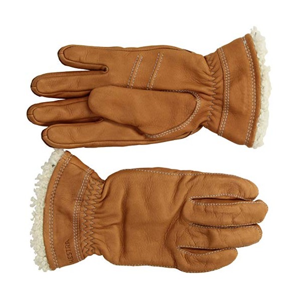 Hestra Leather Gloves: Mens and Womens Primaloft Thin Winter Gloves, Cork, 6