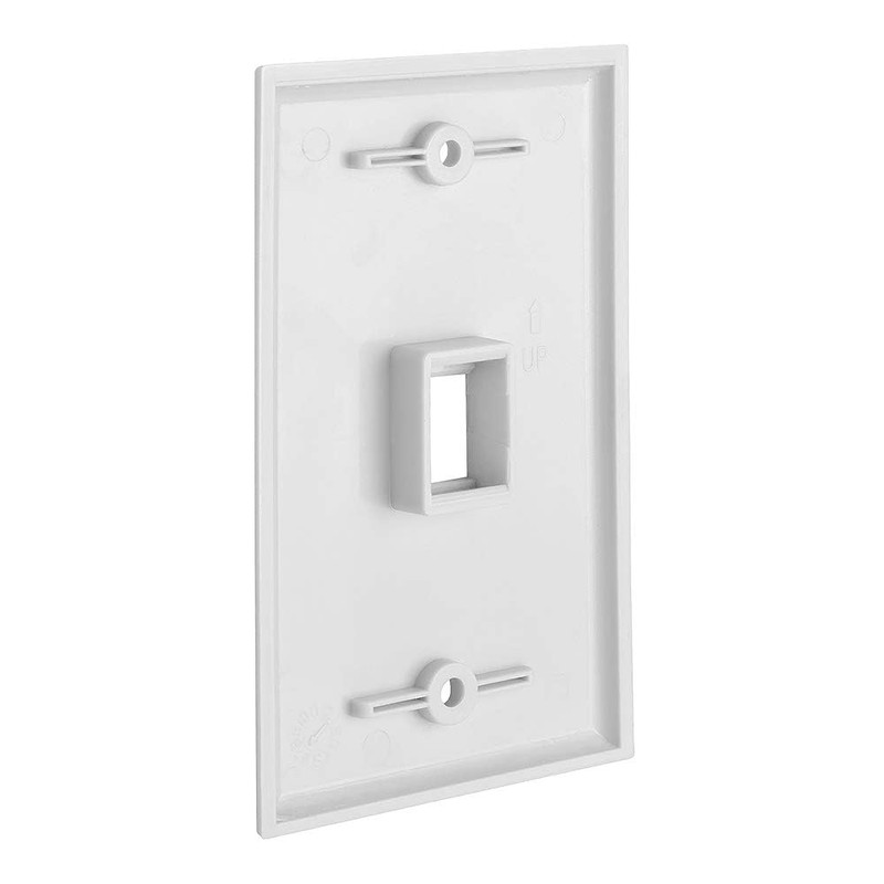 Cmple - 1 Port Keystone Wall Plate Single-Gang Wall Plate