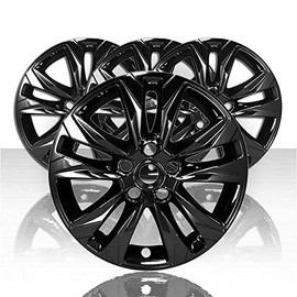 Set of 4 17" 5 Split Spk Wheel Skins for 17-18 Hyundai Santa Fe SE - Gloss Black