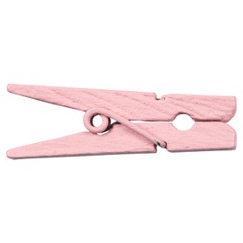 JAM PAPER Wood Clip Clothespins - Standard - 1 3/8 Inch - Pink - 20 Clothes Pins/Pack