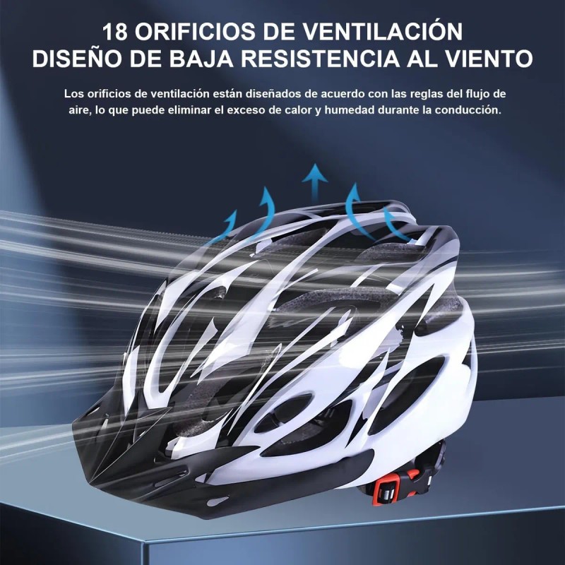 Casco De Bicicleta Unisex+redes Para Moto,casco De Ciclismo Blanco G
