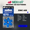 NEXcell Size 675 1.45V Zinc Air Hearing Aid Batteries (180