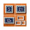 Phosphorescent Hand Painted Italian Ceramic Number & Letter Tiles House