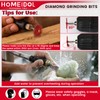 51Pcs Diamond Burr Bits Compatible with Dremel Tool Accessories, HOMEIDOL