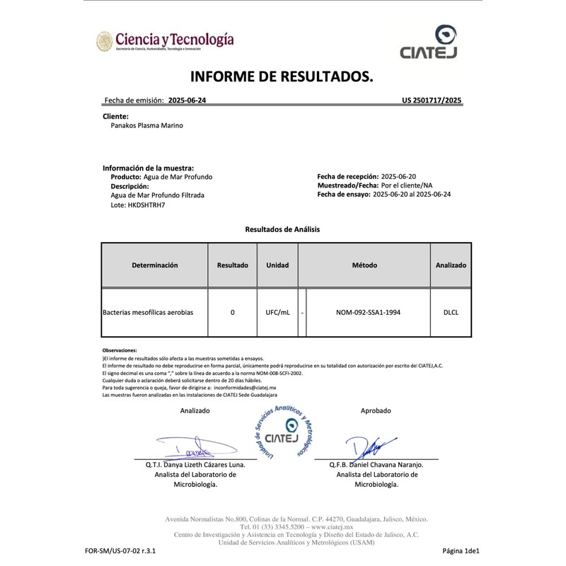 Panakos Deep Seawater Hypertonic Agua de Mar Profundo 12 Bottle