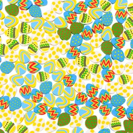 HOMICO 200PCS Easter Polymer Clay Beads for Bracelets Making 6 Styles Clay Bead Set Bracelet Beads Easter Eggs Cute Beads for Jewelry Making Earring Necklace Making