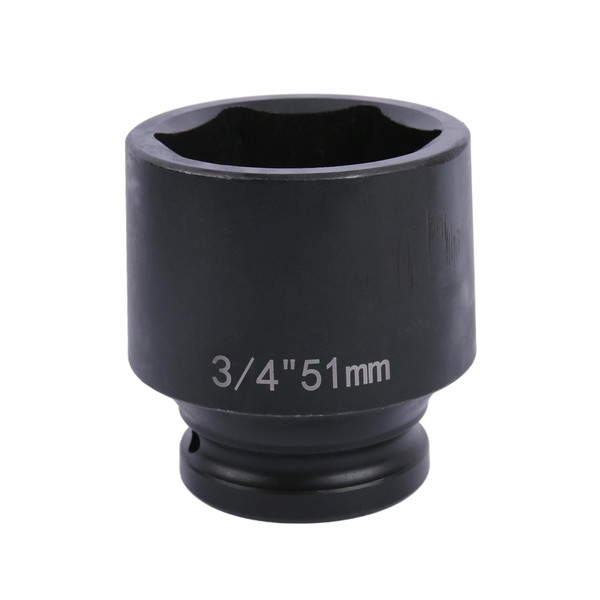 51mm Deep 6 Point Impact Socket 3/4" Drive Cr-Mo Alloy