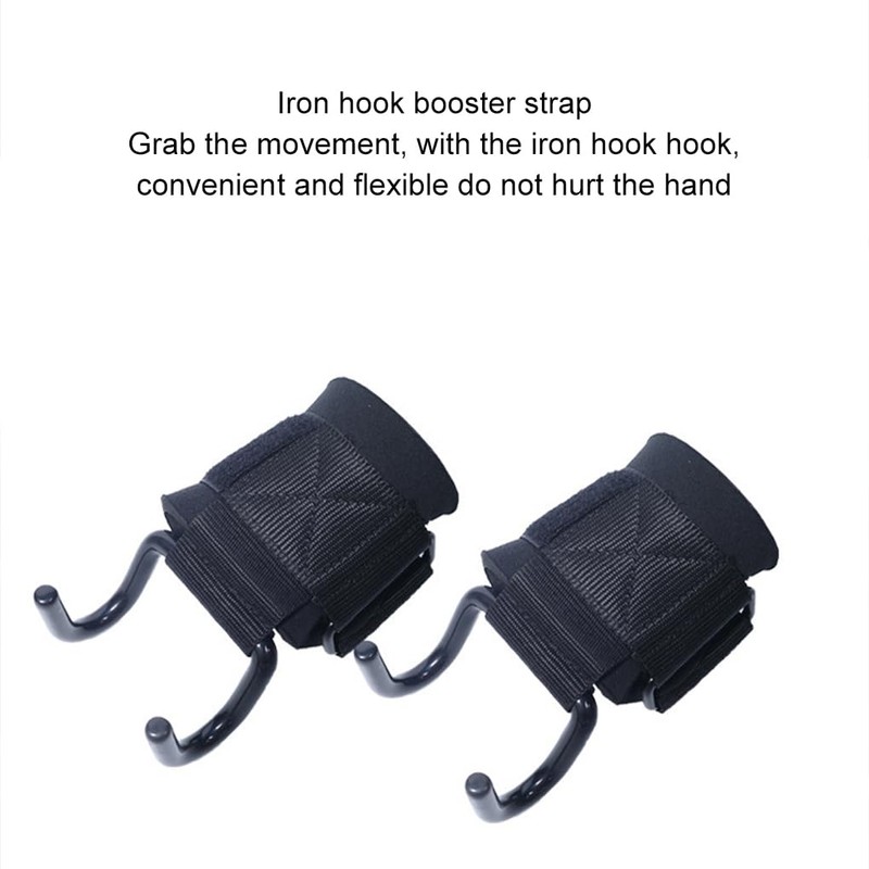 Comfortable Lift Wrist Pressure for Training Equipment Weight Lifting Hooks