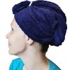LLAMAXY 100% Pure Organic Cotton Hair Towel - Quick Dry