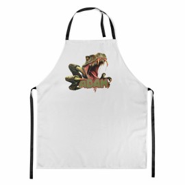 Ferocity Childrens Super Chef Unisex Fit Kids Apron for Cooking Painting Baking Crafting with Adjustable Neck Strap Tyrannosaurus [074]