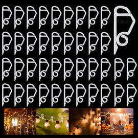 Christmas Light Clips, Pack of 120 Gutter Hooks, Plastic Fairy Lights Hooks, Christmas Mini Hooks, Outdoor Hang Hooks for Gutters, Shingle Lights, Chains, Christmas, Outdoor, Decorative