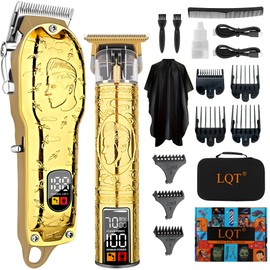 LQT Rechargeable Hair Clipper for Men - Cordless Grooming Tool with Long-Lasting Battery, LED Display, Precision Durable Blades, Low Noise Trimmer, Perfect for Beard and Hair Grooming (Boy)