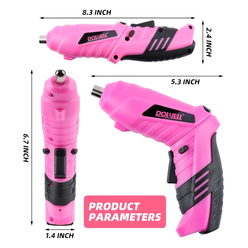 DOWELL Power Electric Cordless Screwdriver Set Rechargeable 3.6V Power Screwdriver