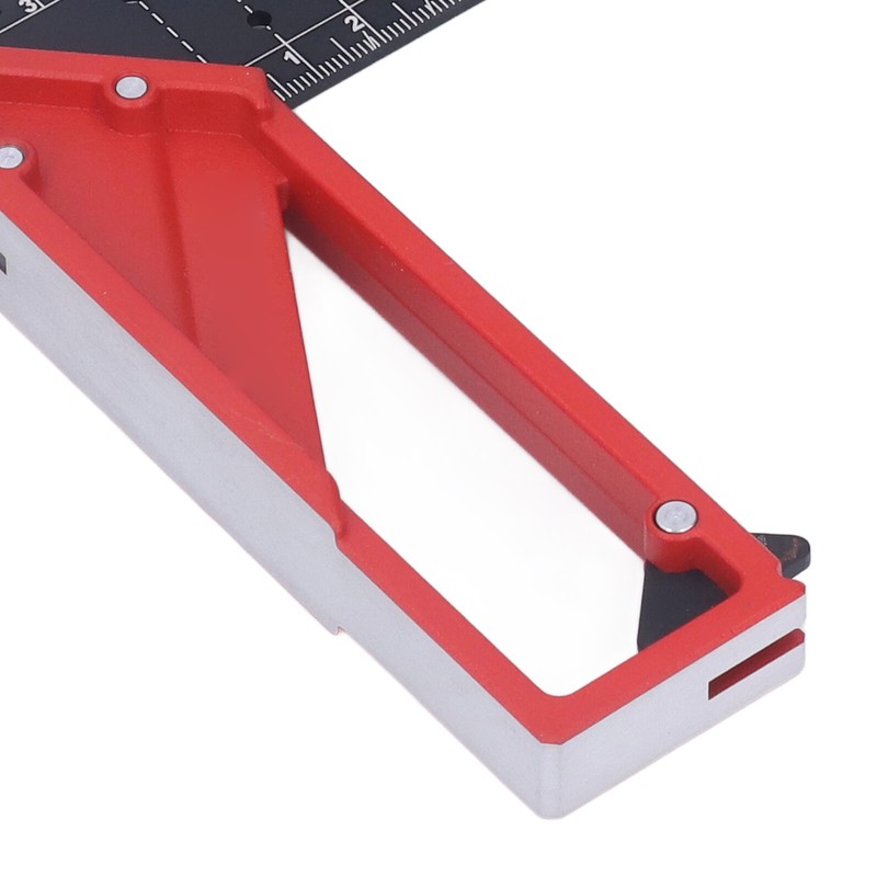 Woodworking Straight Angle Ruler 30° 45° 90° 3mm Thickness Adjustable