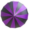 Gothic Rebel Dark Wing Striped Pagoda Umbrella (Black And Purple)