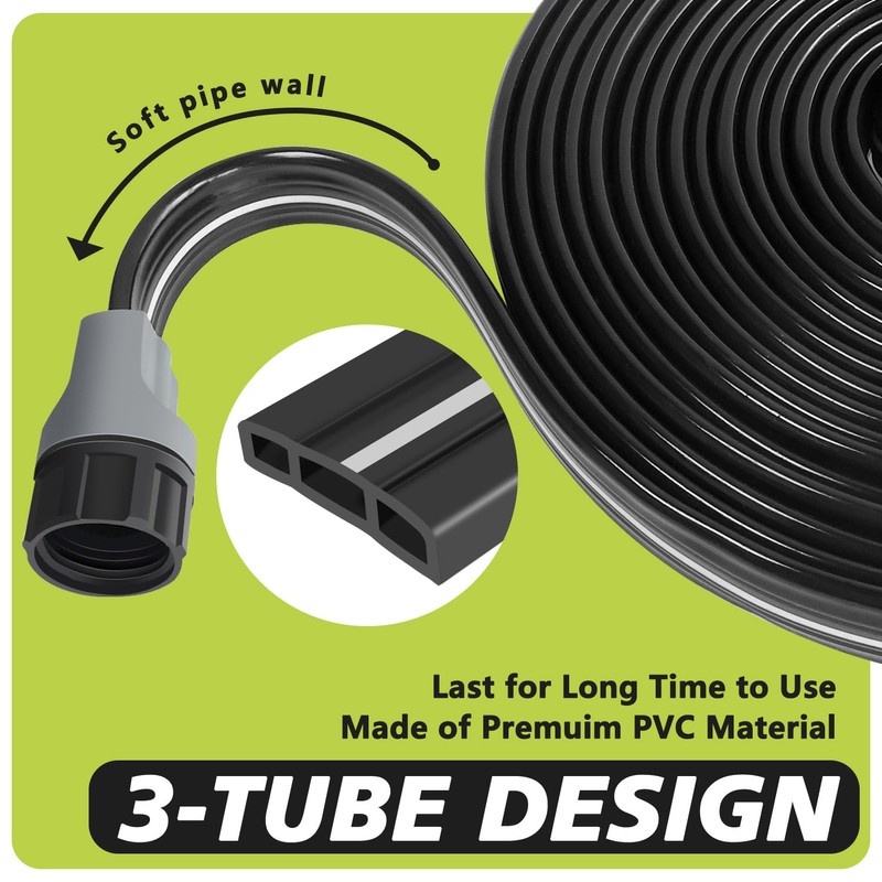 Apgooface Sprinkler Hose with Holes 75 Ft (25 ft 3pack),