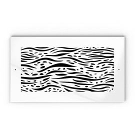 SABA Home Decor White Air Vent Cover - Acrylic Plexiglass 8" x 14" Duct Opening (10" x 16" Overall) Return Grille Covers for Walls & Ceilings NOT for Floor USE, Waves (8" x 14", Screws Installation)