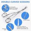 Therwen 6 Inch Curved Embroidery Scissors, Double Curved Scissors Stainless