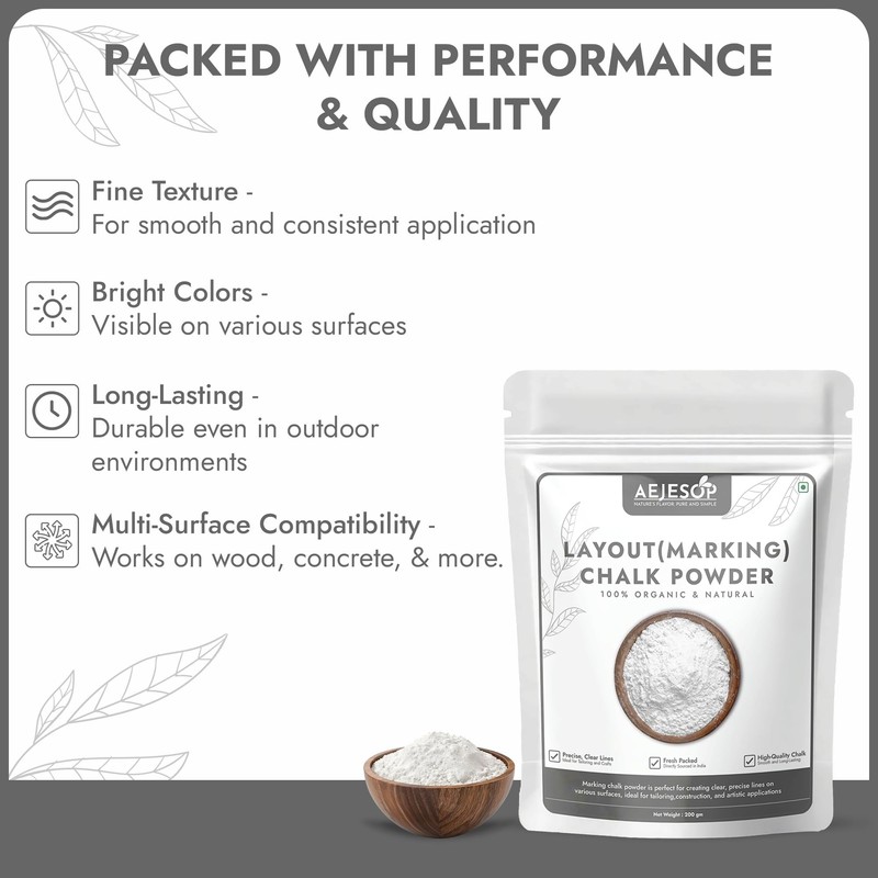 AEJESOP Layout Marking Chalk Powder, 7oz (200g)
