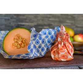 Beewrapz Beeswax Reusable Food Wraps - Eco-Friendly, Plastic-Free Solution for Fresh Food Storage 100% Natural Beeswax Reusable Food Wraps - Pack of 2 (Small & Medium Sizes)