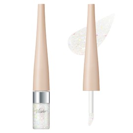Visee WT-1 3D Glitter Eyeshadow, White Jimmy, 0.1 fl oz (3.3 ml), Large Glitter Pearls