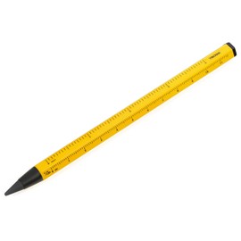 Troika Multi-Tasking Pencil with Sustainable Continuous Tip Aluminium and Metal Yellow Interchangeable Erasable with Centimeter/Inch Ruler Size 147 x 10 x 10mm PEN20/YE