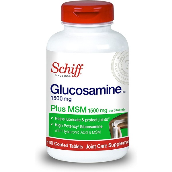 Schiff Glucosamine Plus MSM 1500 mg, 150 Count