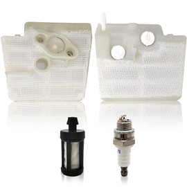 FJSaDobo 2pcs Air Cleaner Fuel Filter Spark Plug Tune Up Kit for Stihl MS240 MS260 024 026 Chainsaw # 1121 120 1617, 1121 120 1618
