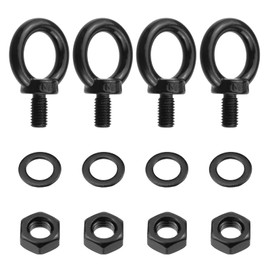 Antrader Eye Bolts with Nuts,M10 Stainless Steel Machinery Shoulder Lifting Eye Bolt Lifting Shoulder Eye Bolts Lifting Ring Threaded Eyebolts with Washers and Nuts Set of 4